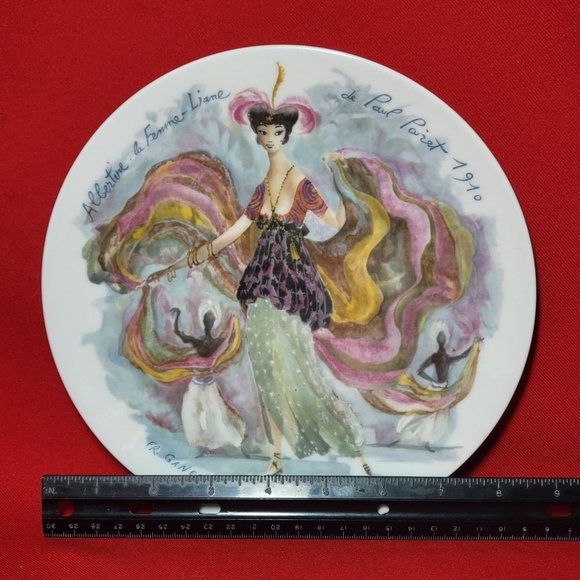 VTG 1976 D’Arceau Limoges Collectors Plate Albertine la Femme Liane  de Paul Pai - Picture 7 of 10
